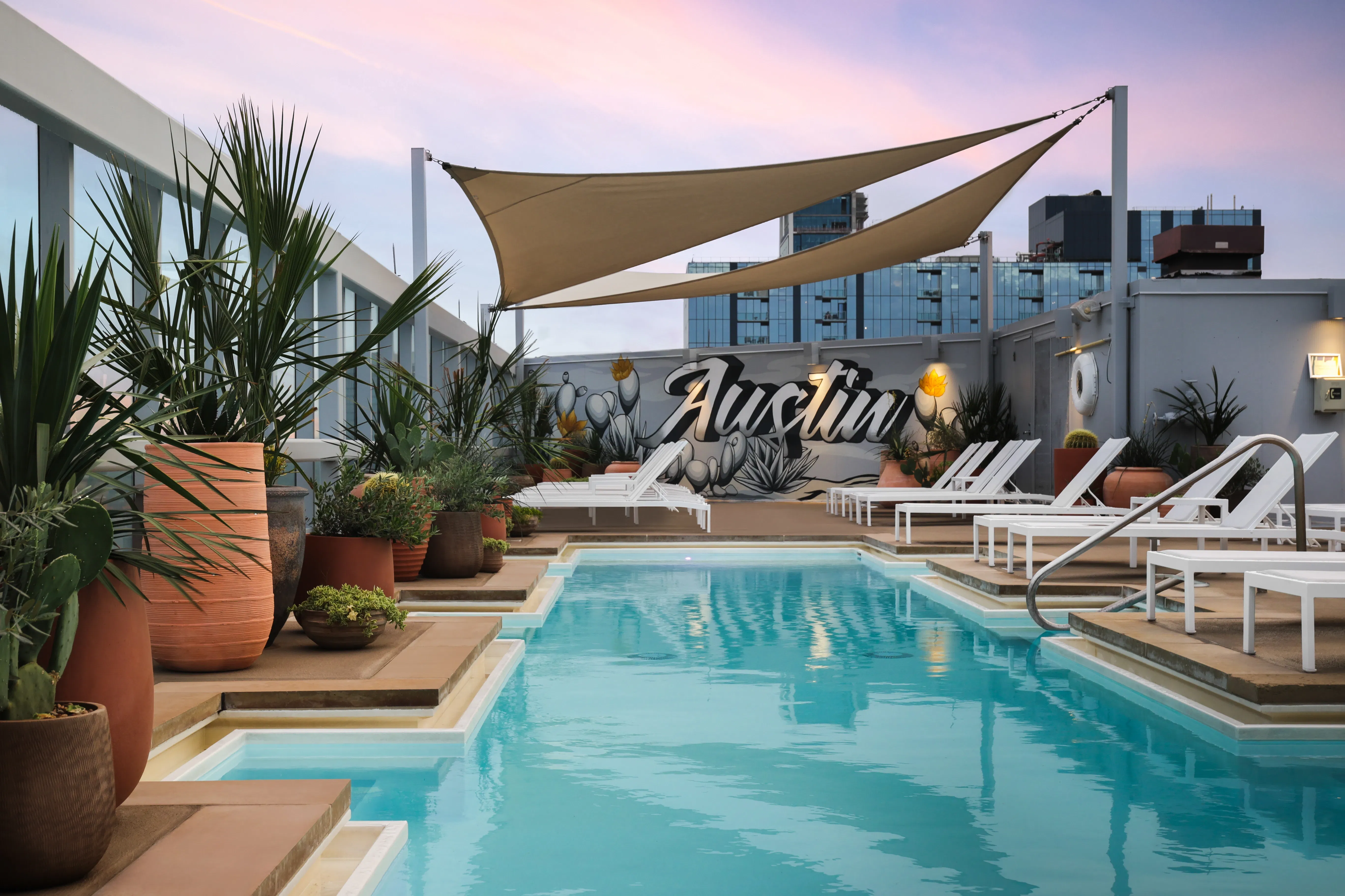 Omni Austin Hotel Downtown exterior plant design